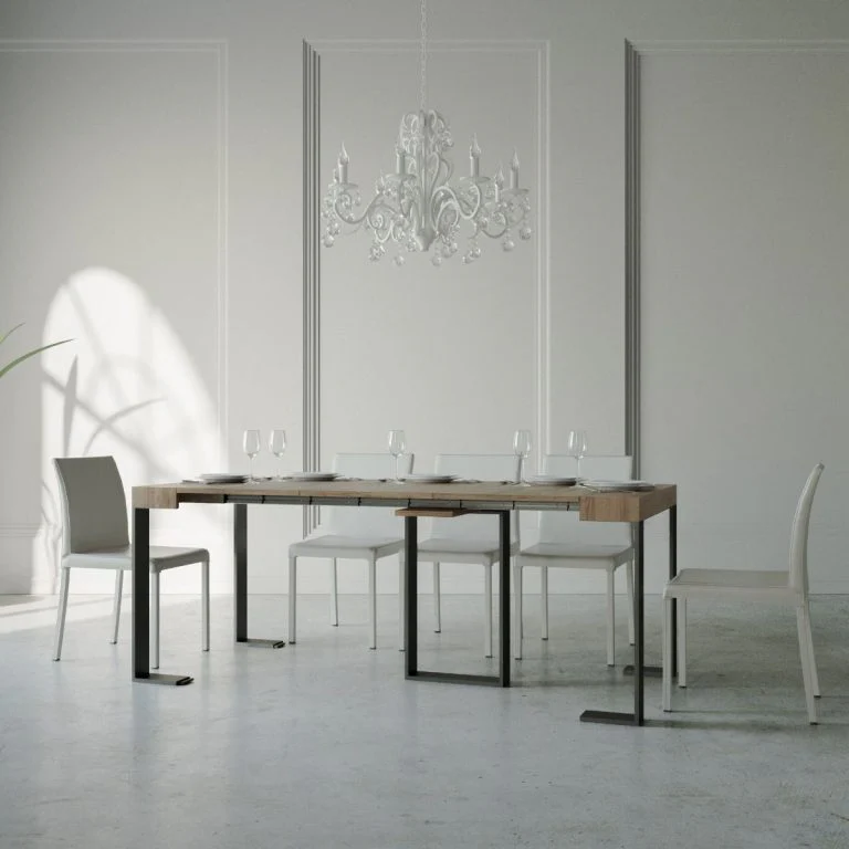Consolle Estensibile Elegante Antracite con Telaio Robusto