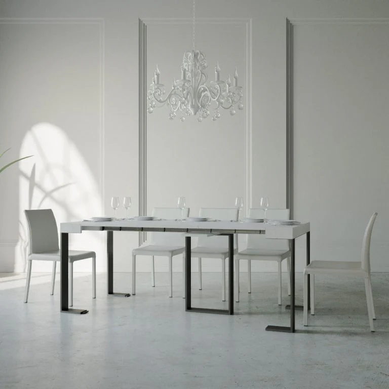 Consolle Estensibile Elegante Antracite con Telaio Robusto - Image 12