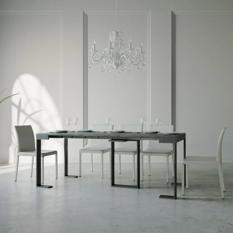 Consolle Estensibile Elegante Antracite con Telaio Robusto - Image 13