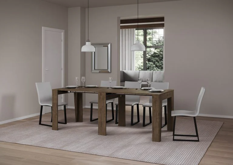Consolle allungabile Enea 90x25/211 cm con sistema telescopico e design versatile - Image 3