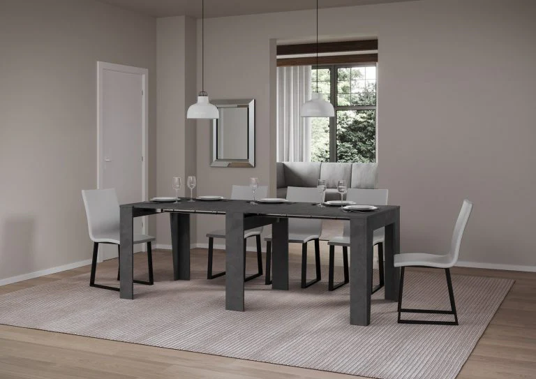 Consolle allungabile Enea 90x25/211 cm con sistema telescopico e design versatile - Image 4