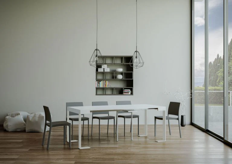 Consolle Estensibile Tecno con Struttura Bianca e Design Innovativo - Image 5
