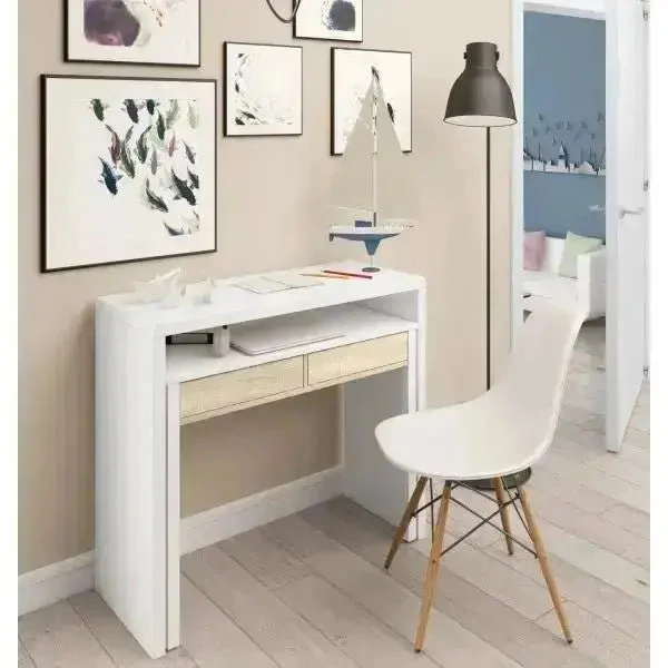 Consolle scrittoio 99x36x88h canadian bianco