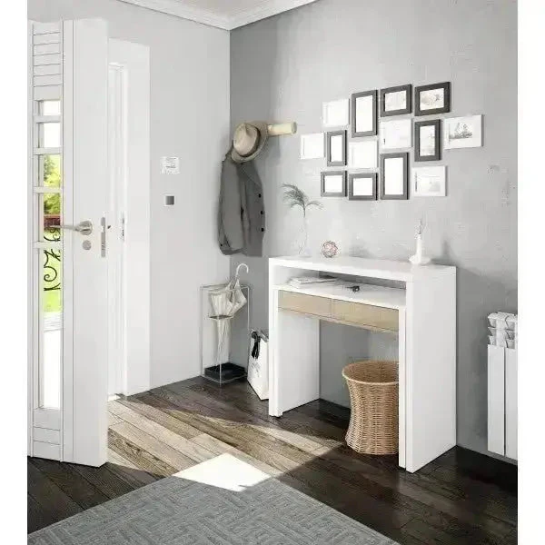Consolle scrittoio 99x36x88h canadian bianco - Image 3