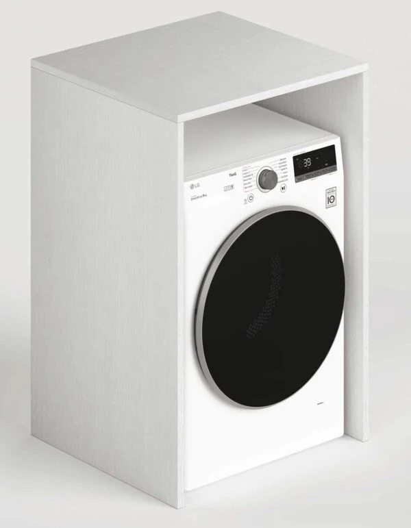 Mobile Copri Asciugatrice Laundry in Legno Bianco Frassinato