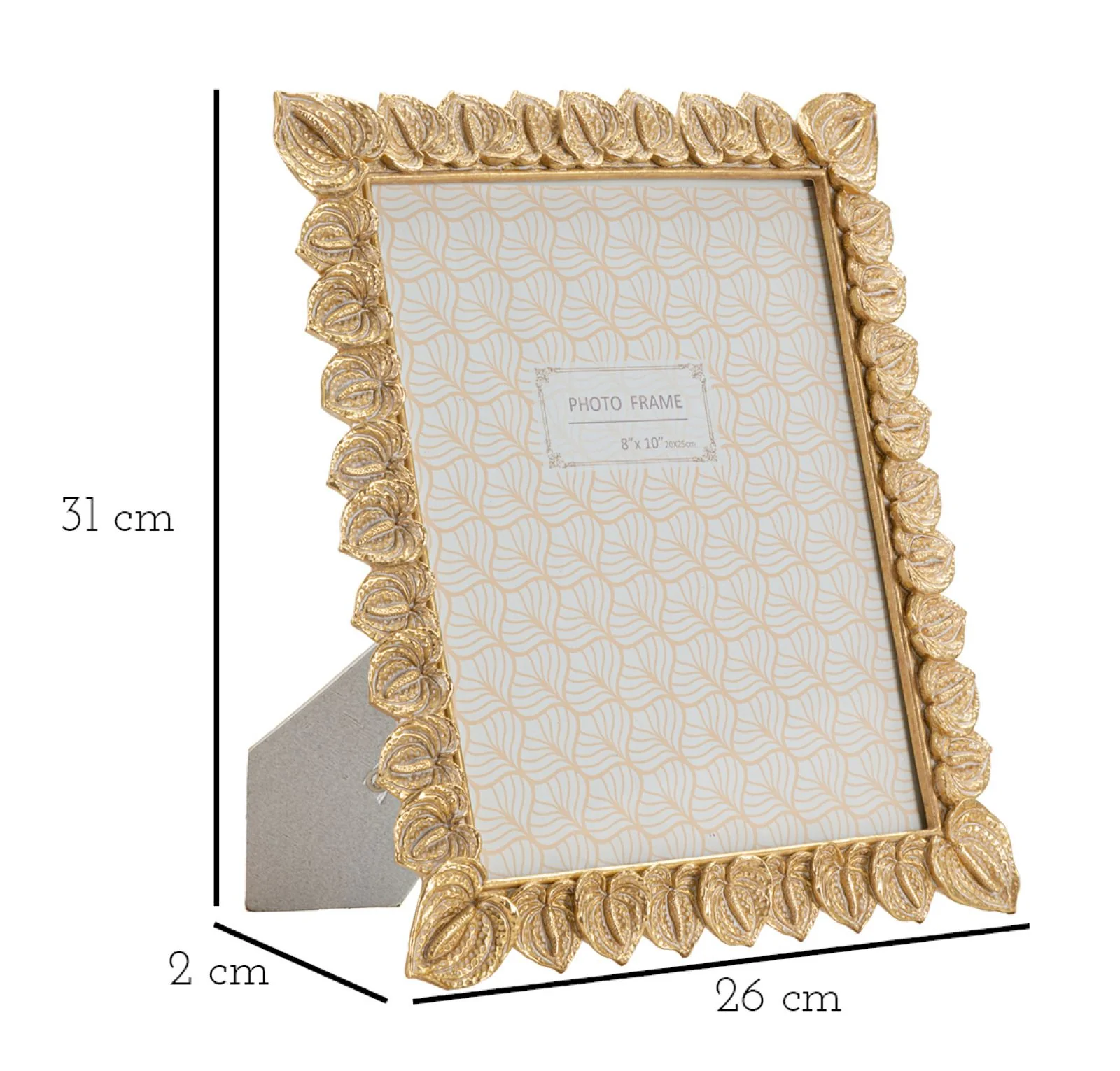 Cornice elegante Anthurium 26x2x31 cm con foto 20x25 cm - Image 6