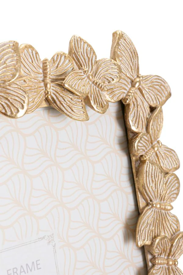 Cornice Decorativa Farfalle Oro 27,5x2,6x32,5 cm (interno 20x25 cm) - Image 3