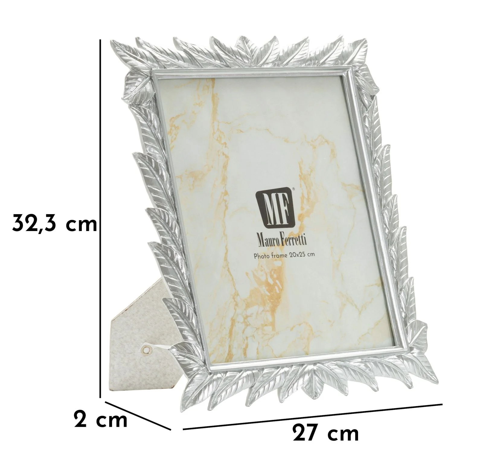 Cornice Leavy Silver Cm 27X2X32,3 Misura Interna Cm 20X25 - Image 6