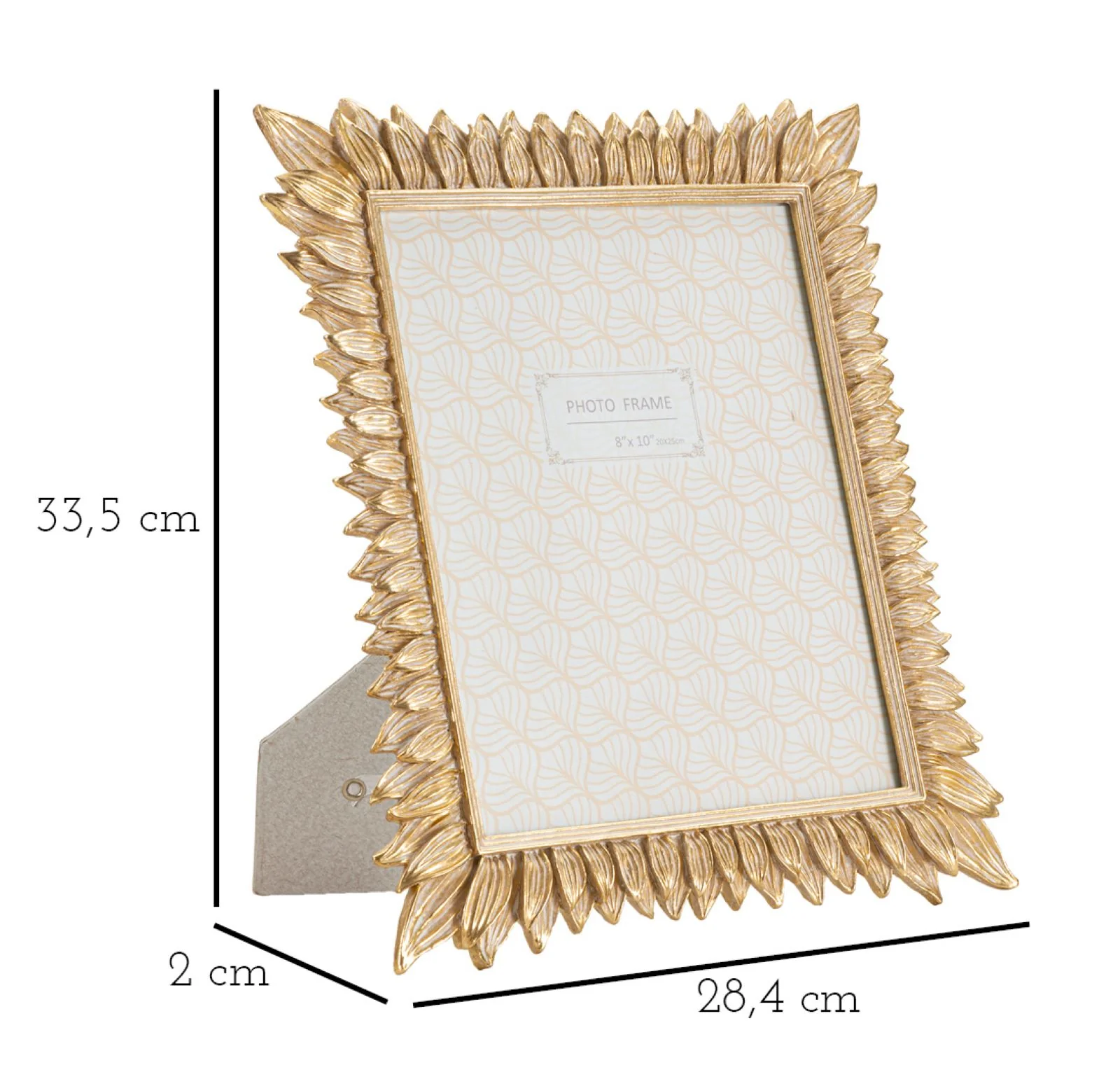 Cornice Molas in Resina con Design a Petali - 28,4x2x33,5 cm (Interna 20x25 cm) - Image 6