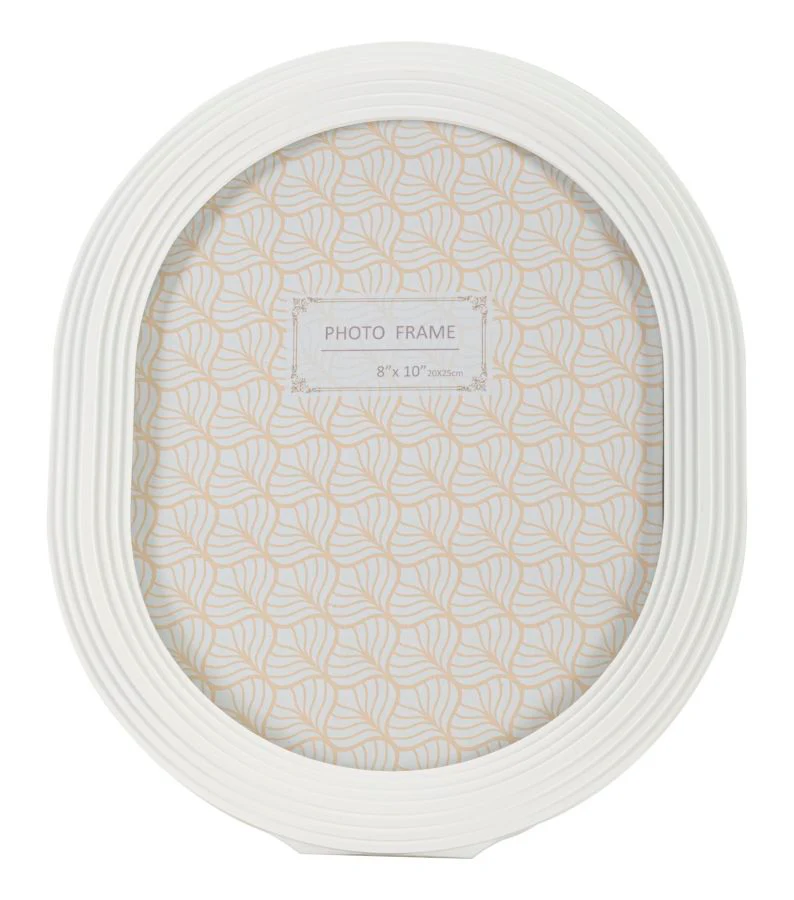 Cornice Ovale Elegante per Foto 20x25 cm - Design Moderno in Resina Bianca - Image 2