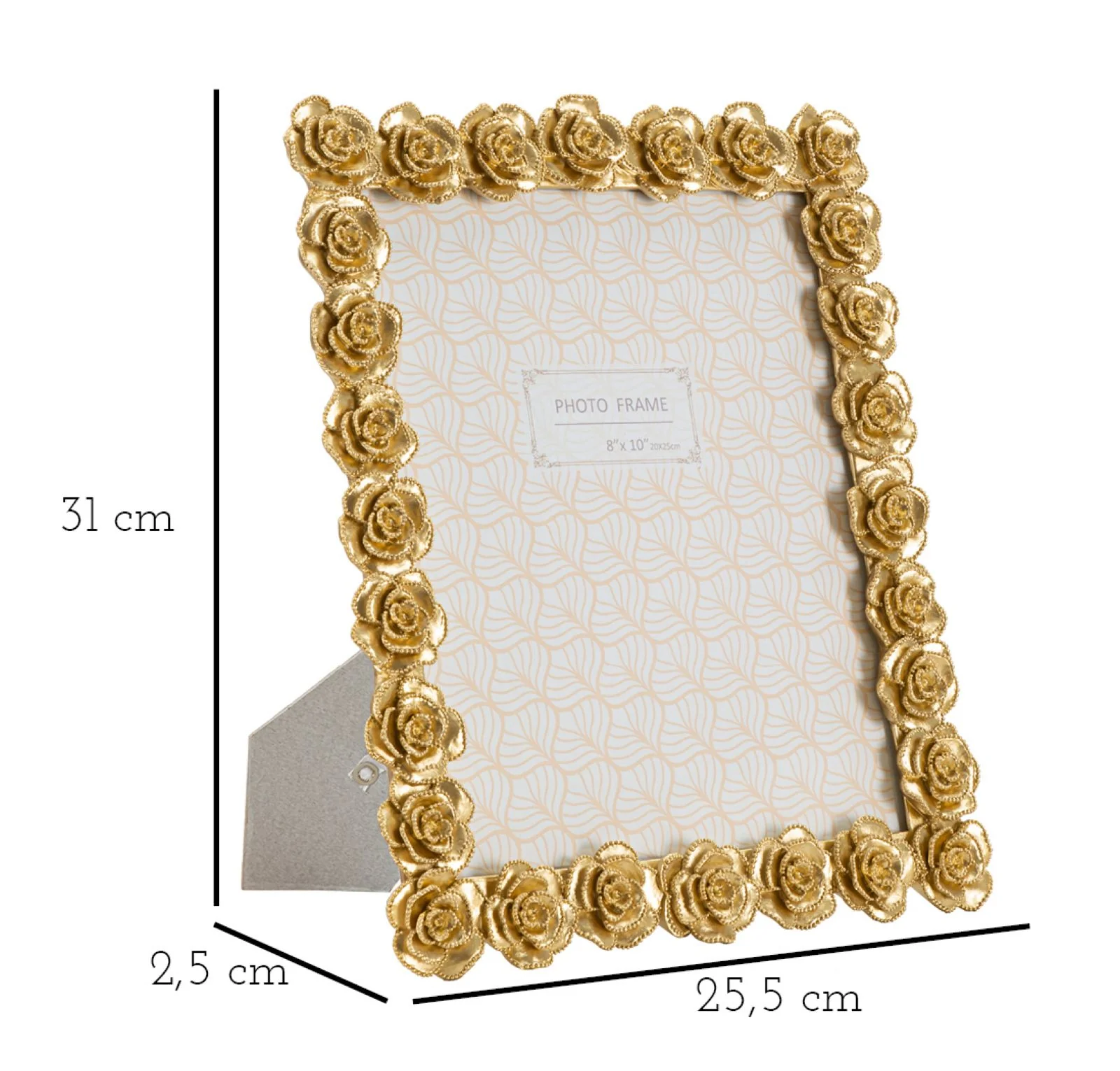 Cornice Elegante Rossens con Motivo di Rose 25,5x2,5x31 cm - Image 6