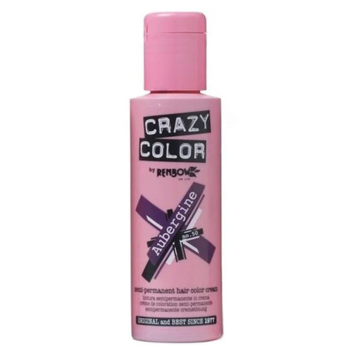 CRAZY COLOR SEMI-PERMANENT HAIR COLOR CREAM AUBERGINE 50