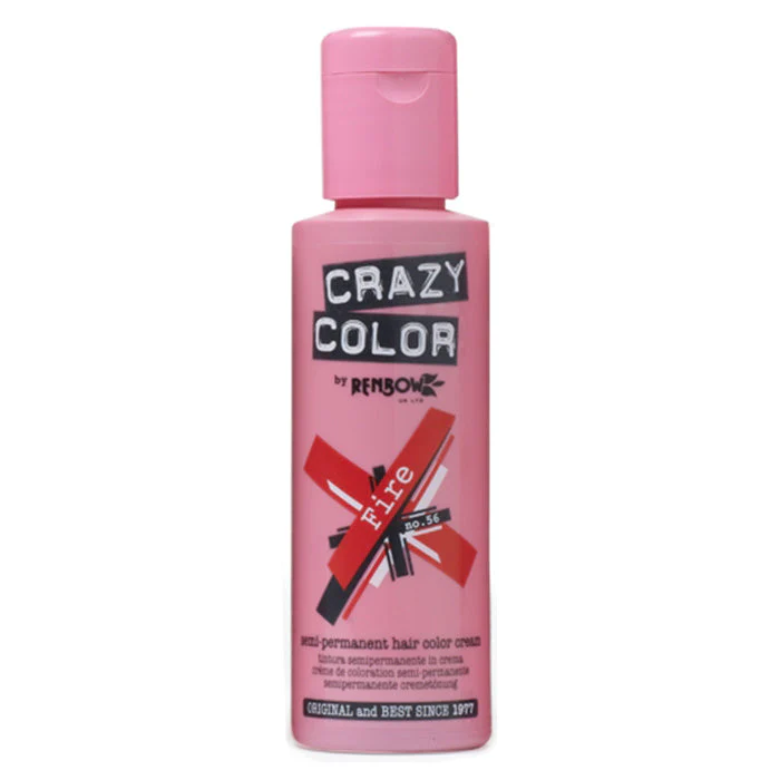 CRAZY COLOR SEMI-PERMANENT HAIR COLOR CREAM FIRE 56