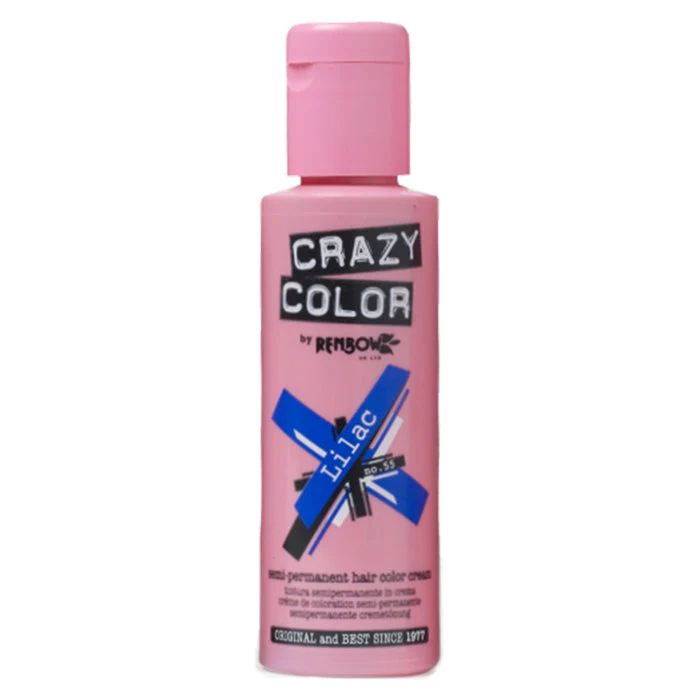 CRAZY COLOR SEMI-PERMANENT HAIR COLOR CREAM LILAC 55