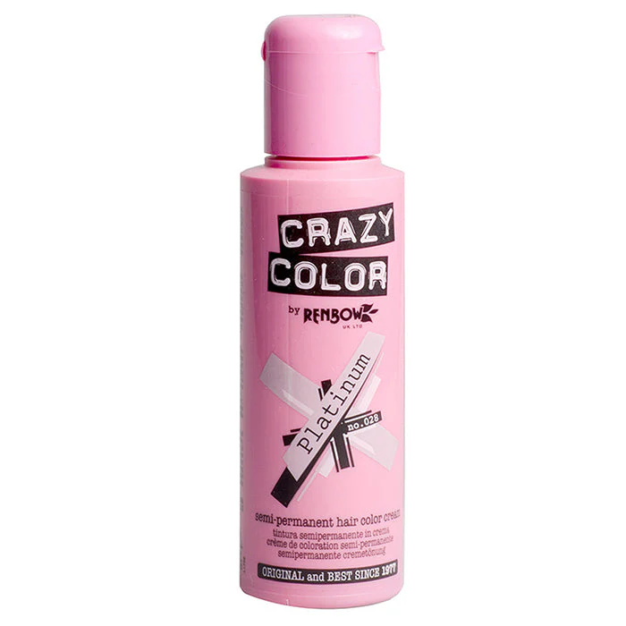 CRAZY COLOR SEMI-PERMANENT HAIR COLOR CREAM PLATINUM 28