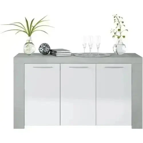 Credenza 3 Ante Ambit Cemento Bianco - Image 4