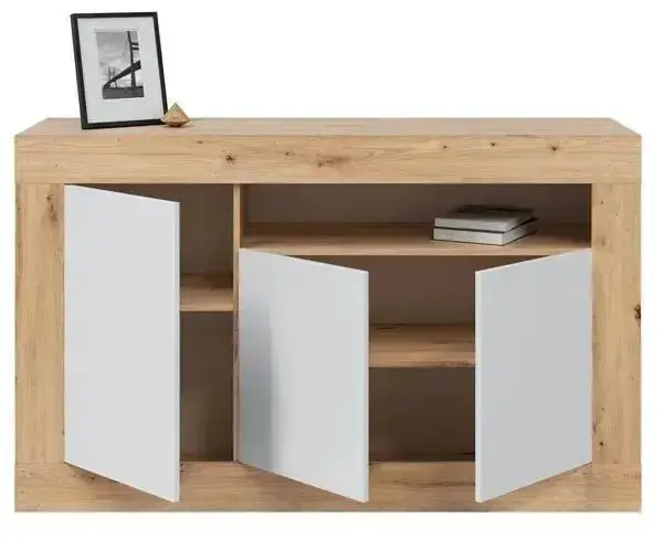 Credenza 3 ante rovere nodi-bianco - Image 2