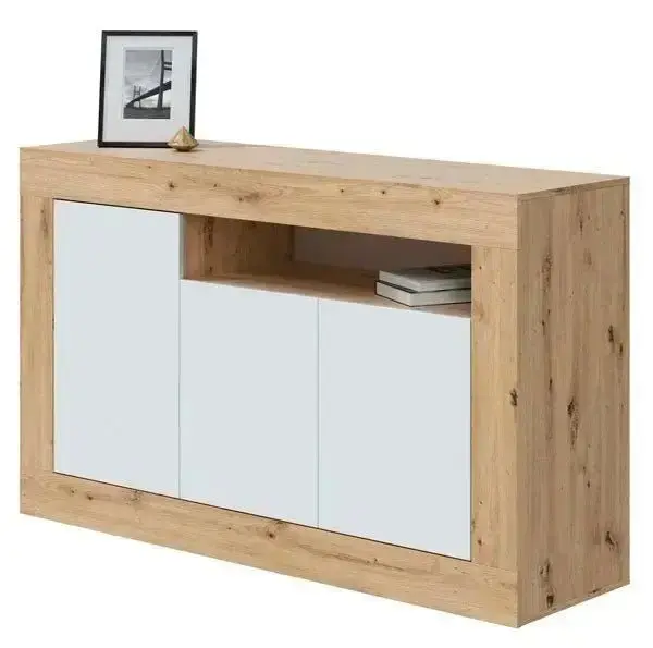 Credenza 3 ante rovere nodi-bianco - Image 4