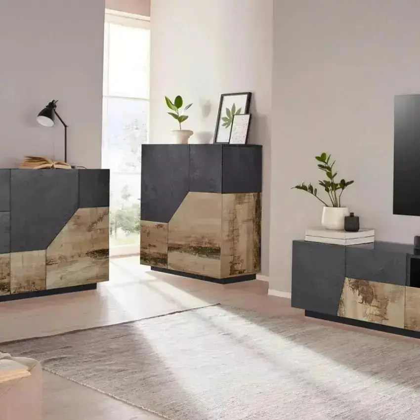 Credenza Alien Highboard in Ardesia e Legno di Pero - Dimensioni 100 x 43 x 106 cm - Image 3