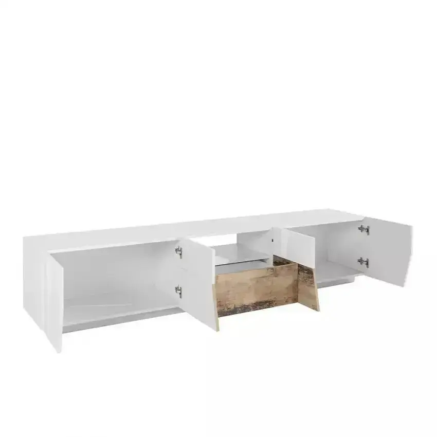 Credenza Alien Lowboard 220,1 x 43 x 46 cm - Bianco Laccato e Acero Pereira - Image 5