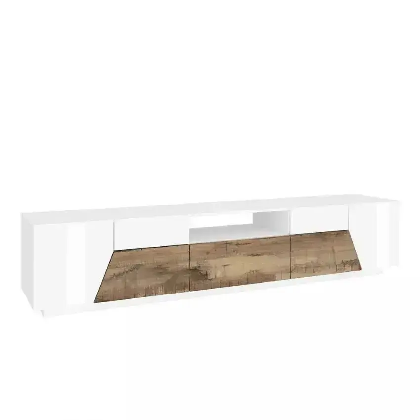 Credenza Alien Lowboard 220,1 x 43 x 46 cm - Bianco Laccato e Acero Pereira - Image 6