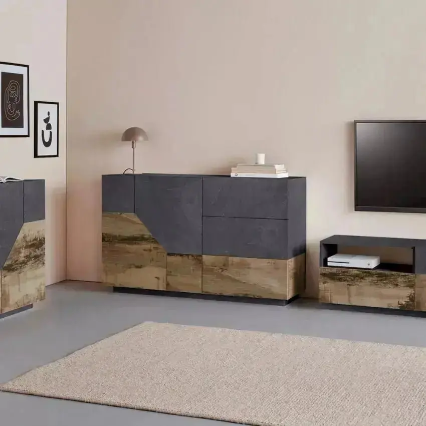 Credenza Alien Sideboard 140 - Antracite/Oak - Dimensioni: 140,9cm x 43cm x 86cm - Image 2
