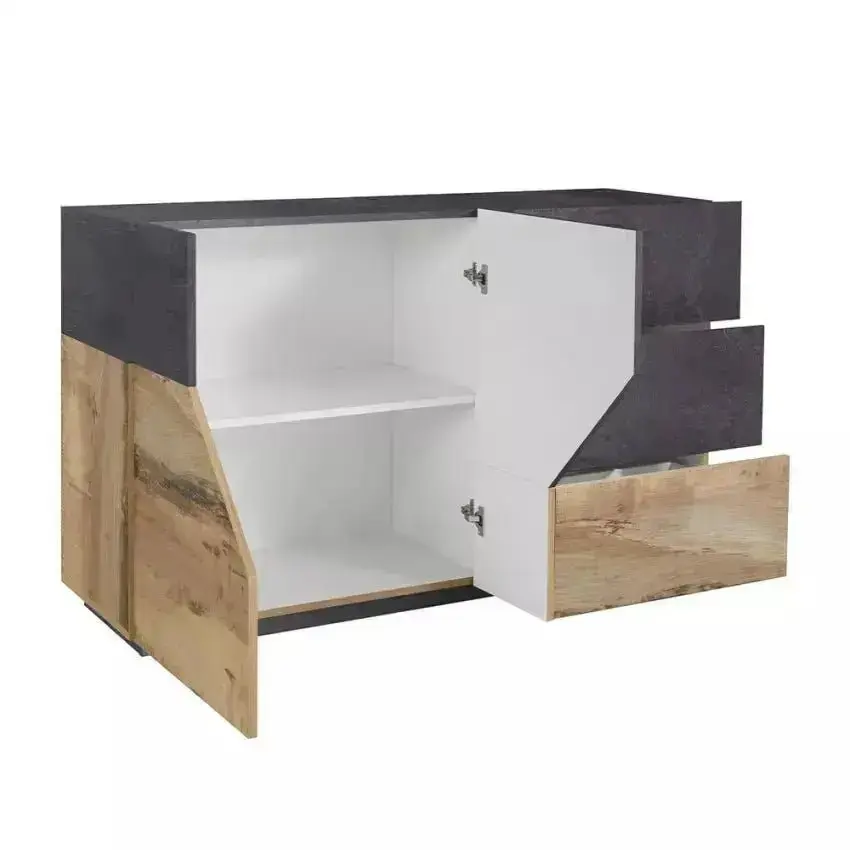 Credenza Alien Sideboard 140 - Antracite/Oak - Dimensioni: 140,9cm x 43cm x 86cm - Image 5
