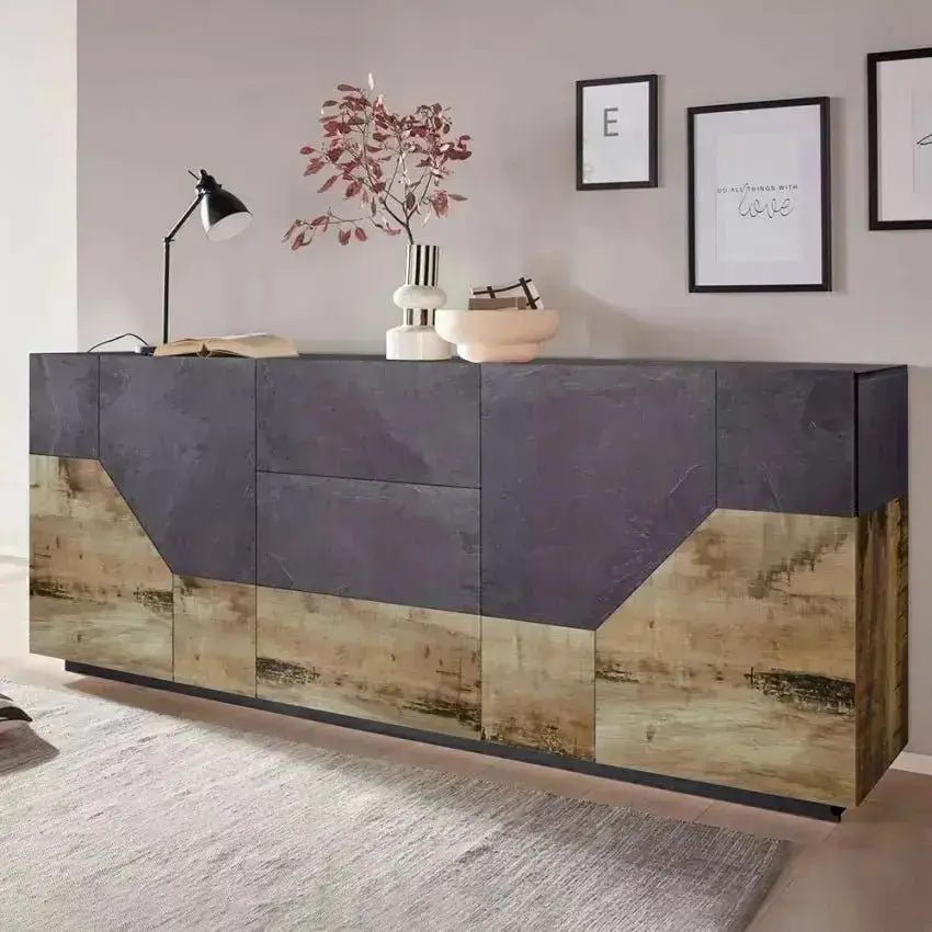 Credenza Alien Sideboard in Legno di Pero e Ardesia - 220 x 43 x 86 cm - Image 2