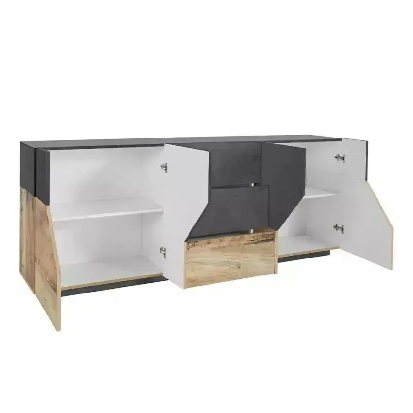 Credenza Alien Sideboard in Legno di Pero e Ardesia - 220 x 43 x 86 cm - Image 4