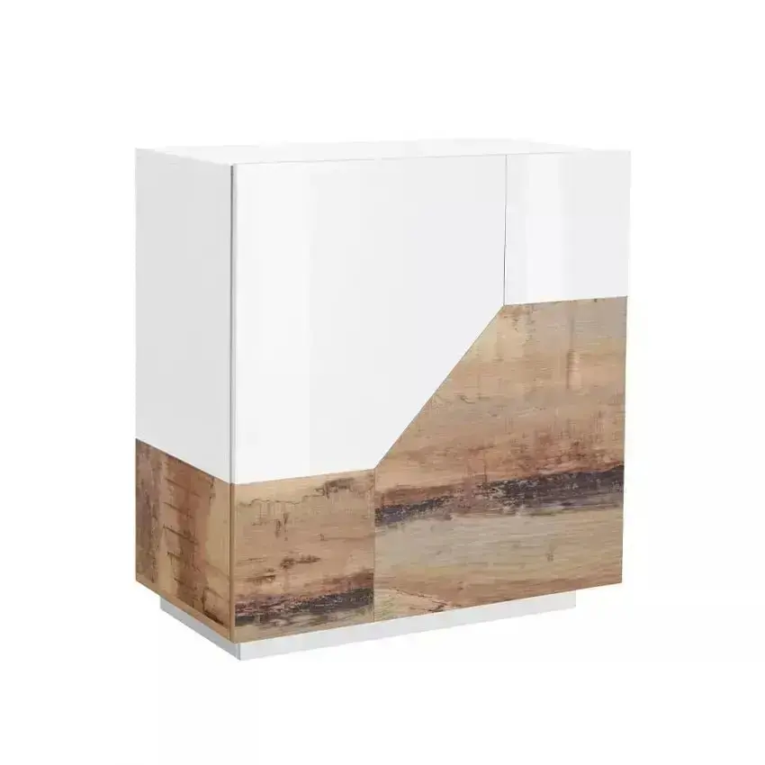 Credenza Alien Sideboard 79,2 x 43 x 86 Colore Bianco Laccato e Legno di Pero – Prodotto di Alta Qualità - Image 3
