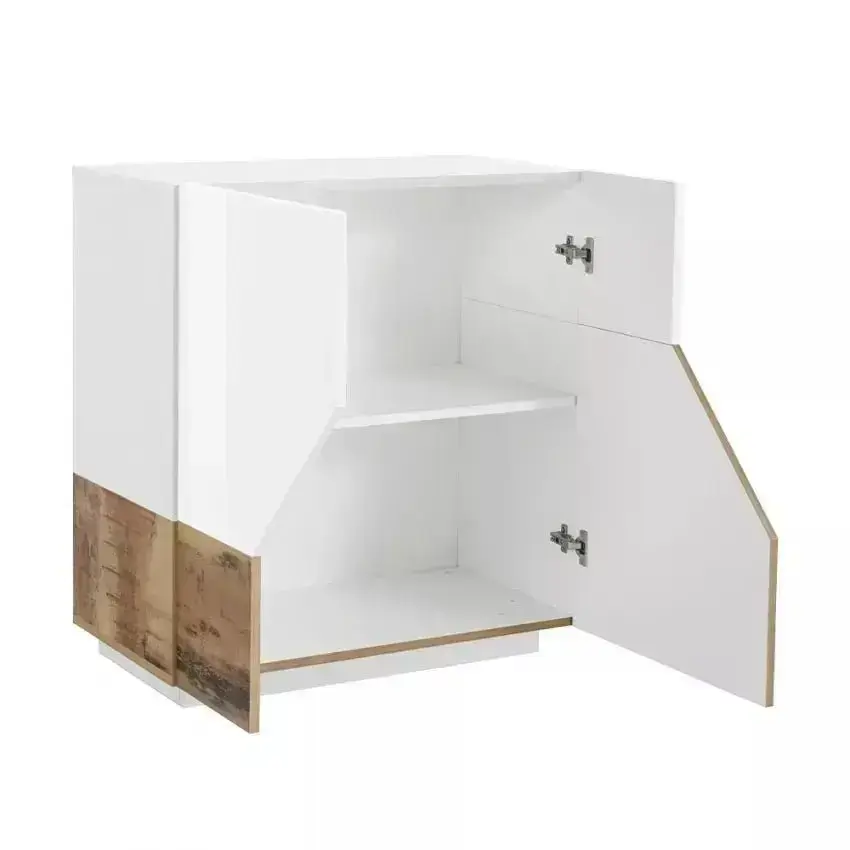 Credenza Alien Sideboard 79,2 x 43 x 86 Colore Bianco Laccato e Legno di Pero – Prodotto di Alta Qualità - Image 5