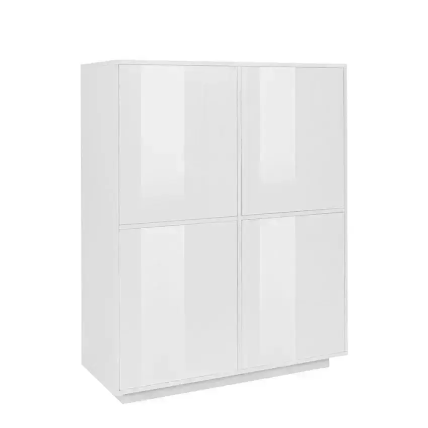 Credenza Bloom Highboard 100,1 x 41,4 x 126 cm in Bianco Laccato - Image 3