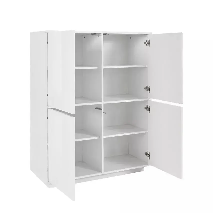 Credenza Bloom Highboard 100,1 x 41,4 x 126 cm in Bianco Laccato - Image 4