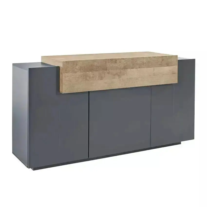 Credenza Corona 3 Ante 160cm - Colore Anthracite/Oak - Dimensioni: 356 x 160 x 45 x 85,6 cm