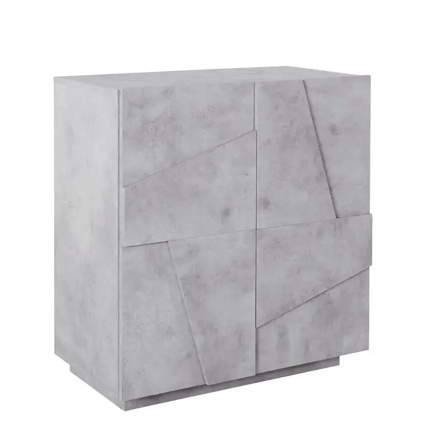 Credenza PING Moderna a 2 Ante Battenti in Cemento - Image 2