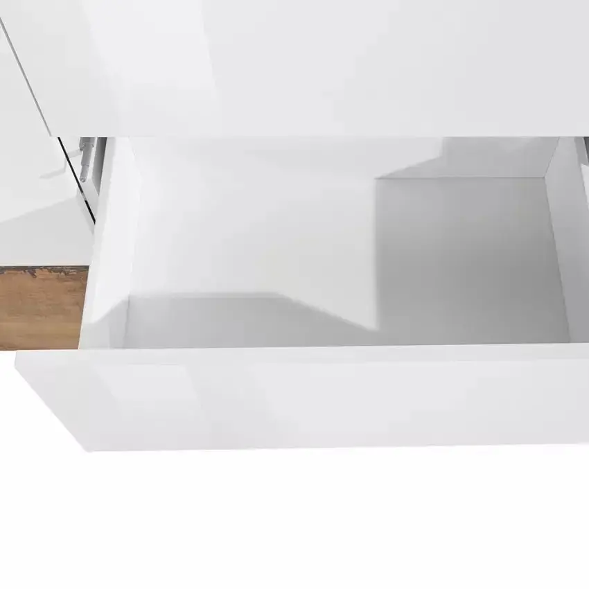 Credenza Sunrise 4 Ante + 1 Vano a Ribalta 200 Bianco Lucido/Report 200 x 40 x 82 cm - Image 6