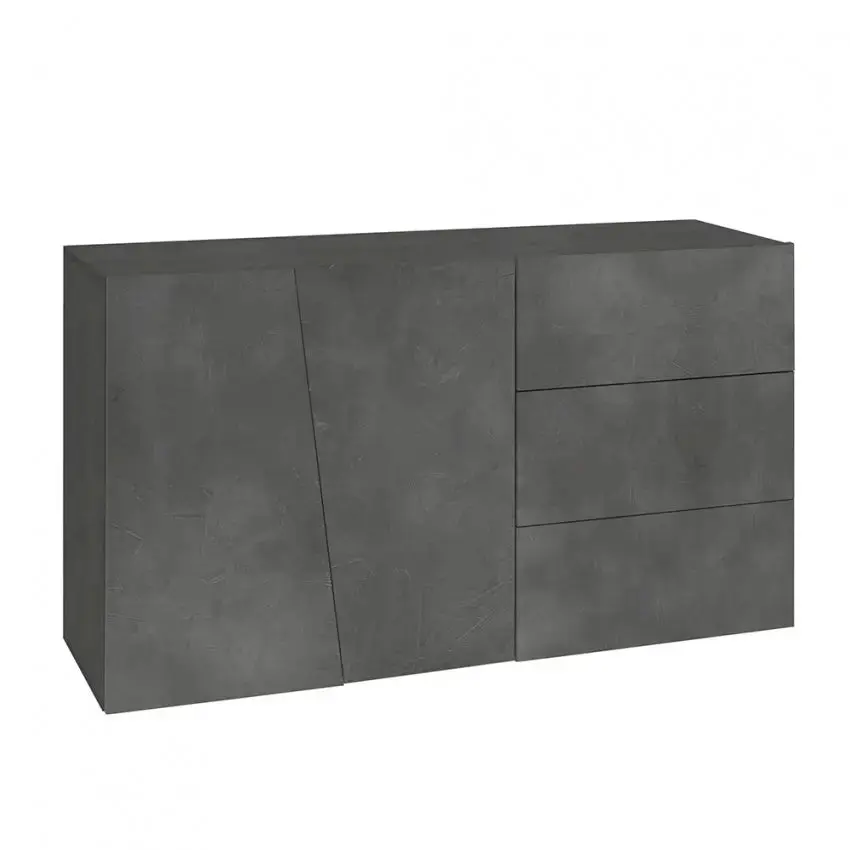 Credenza Moderna VEGA con 2 Ante Battenti e 3 Cassetti da 140 in Ardesia - Image 2