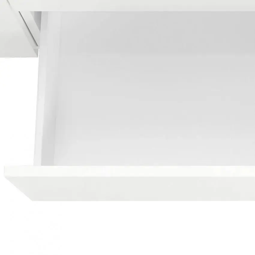 Credenza moderna VEGA con 2 ante battenti e 3 cassetti, bianco lucido 140 - Image 5