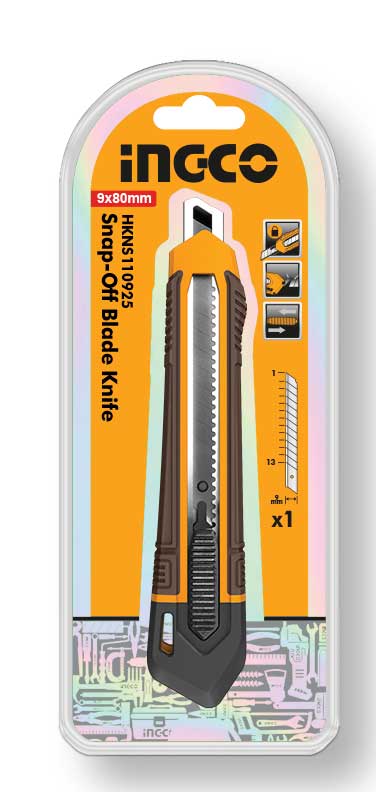 Cutter INGCO con lama 9x80mm SK4 – Auto-Lock, scorrimento rapido - Image 3