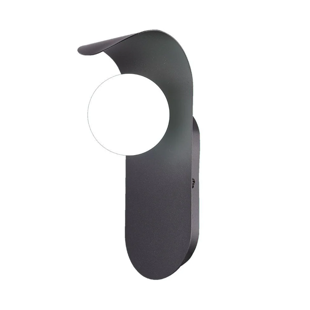 Applique da Parete LED con Attacco G9 – Metallo e Vetro Nero