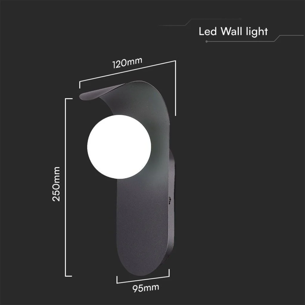 Applique da Parete LED con Attacco G9 – Metallo e Vetro Nero - Image 5