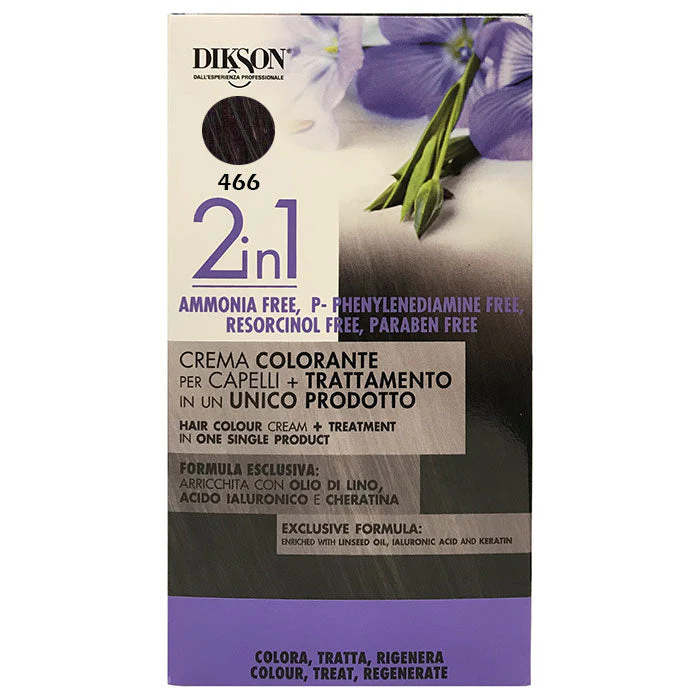 DIKSON 2 IN 1 CREMA COLORANTE ROSSO VIOLETTO 466