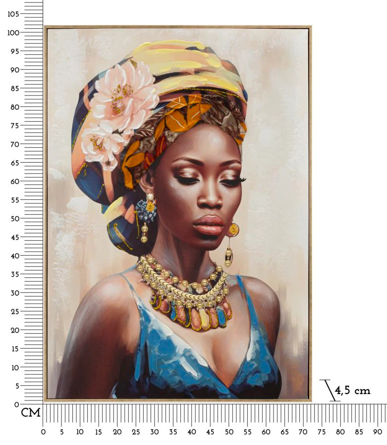 Dipinto su Tela con Cornice Ayda - Eleganza e Cultura in Dimensioni 72x4,5x102 cm - Image 6