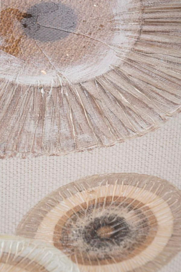 Dipinto Circly in Tela con Inserti - 50x3,2x100 cm - Image 2