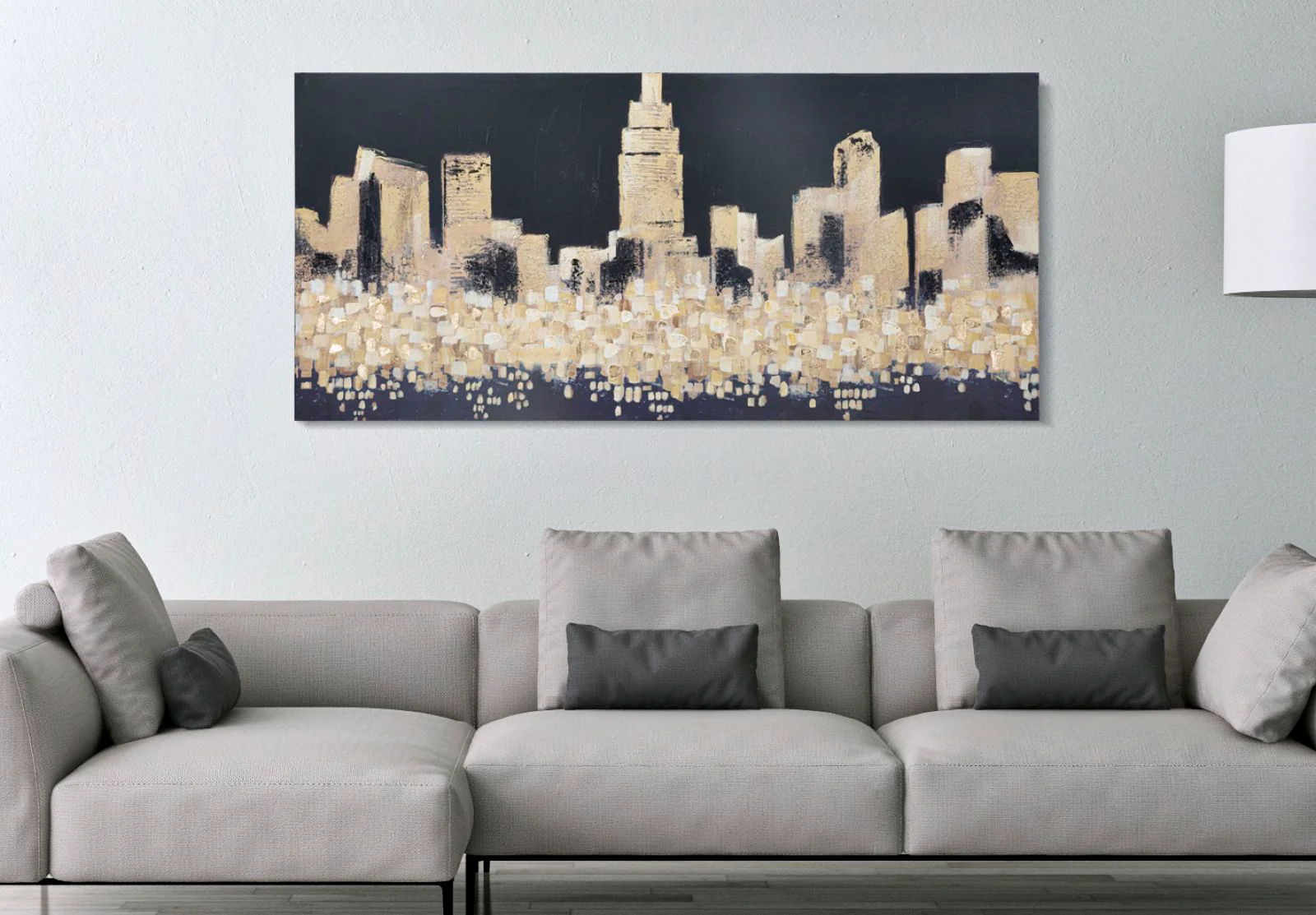 Dipinto su Tela Città Dorata 150x3,8x70 cm - Image 5