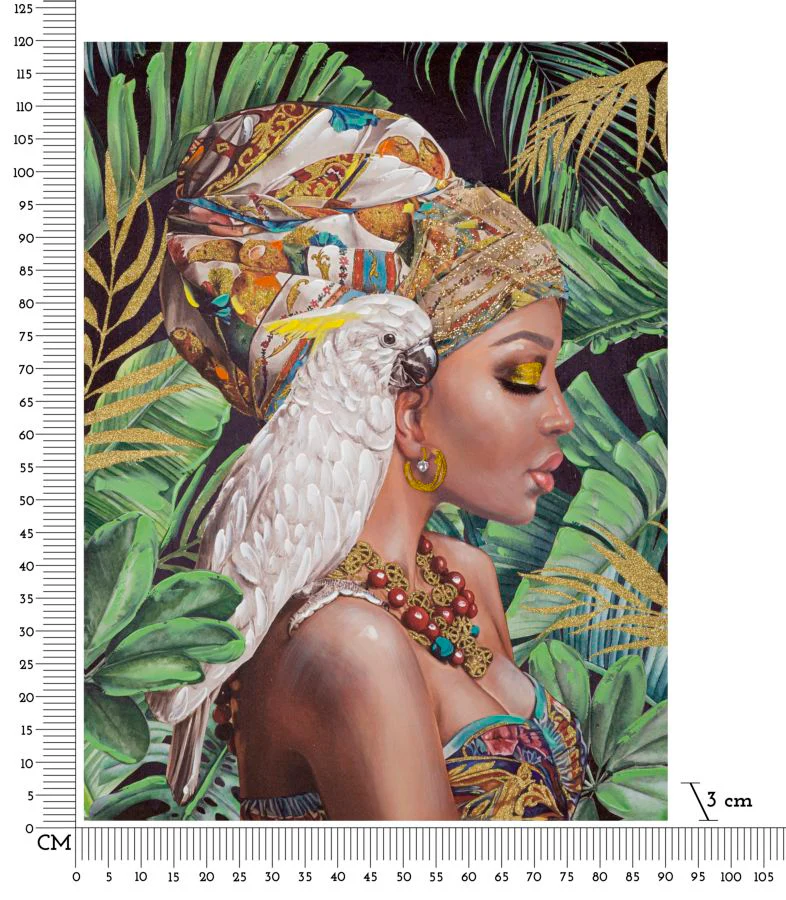 Dipinto Kloe Verticale su Tela - Dimensioni 90x3x120 cm - Image 6