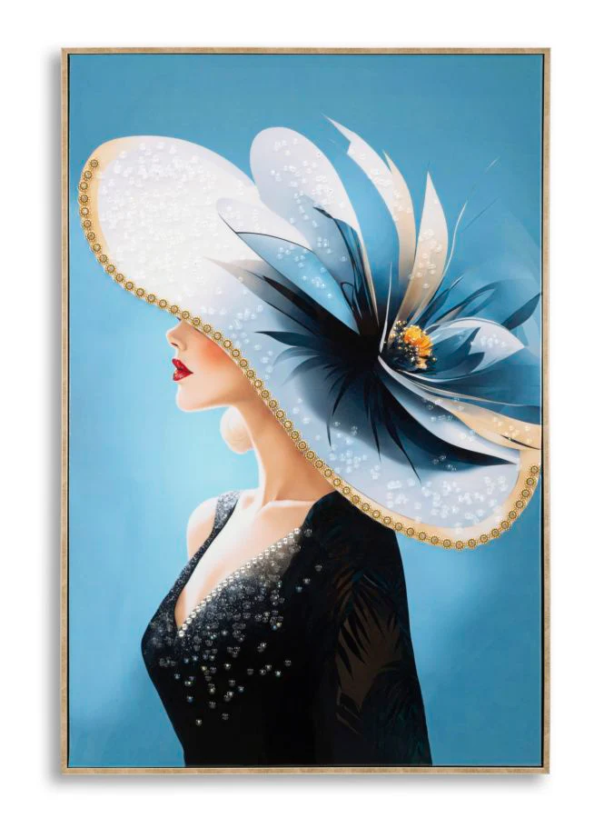 Dipinto Su Tela Laccato Dori C/Cornice -B- Eleganza 62x4x92