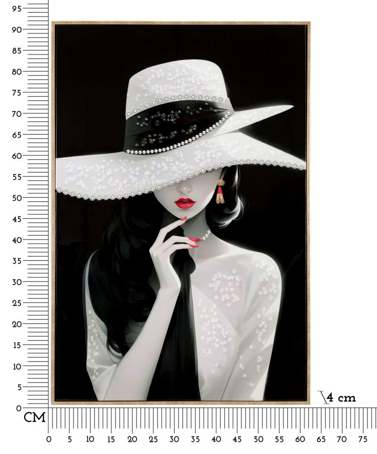 Dipinto Su Tela Laccato Marty C/Cornice -A- Elegante 62X4X92 - Image 7