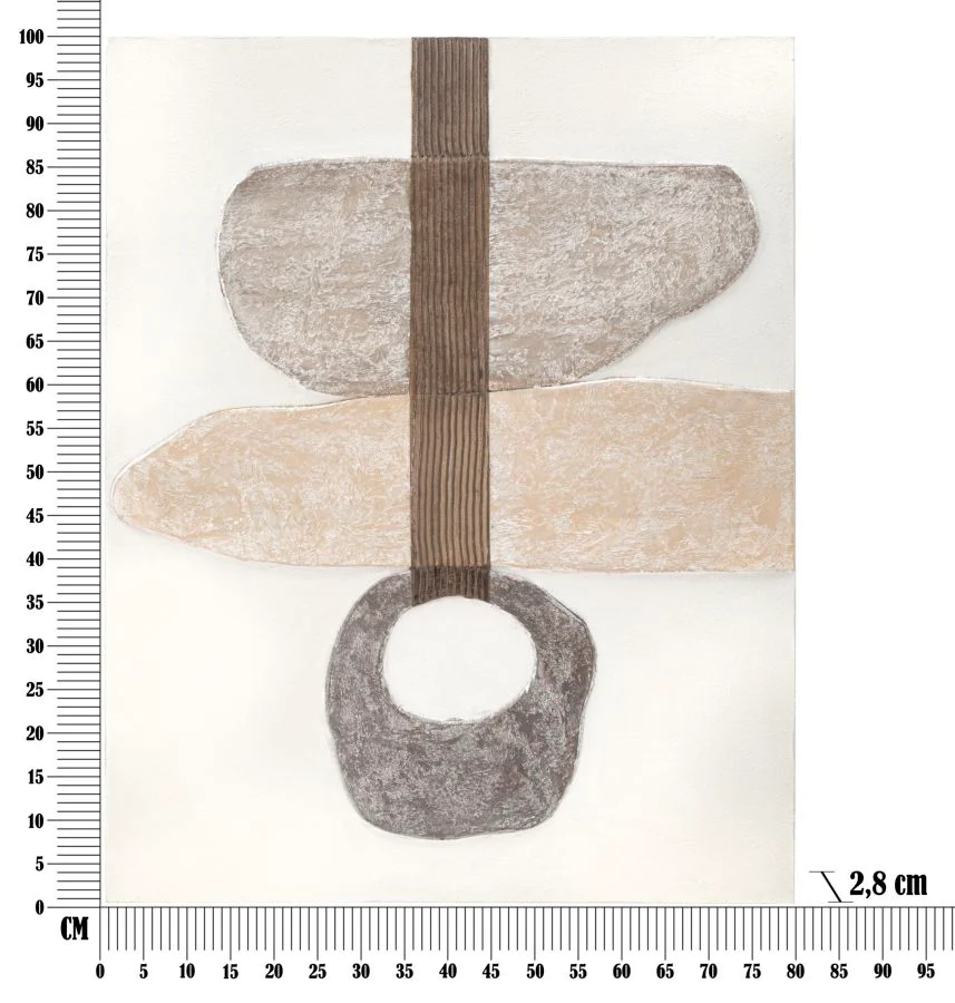 Opera d'Arte Astratta Stony - 80x2,8x100 cm - Image 6