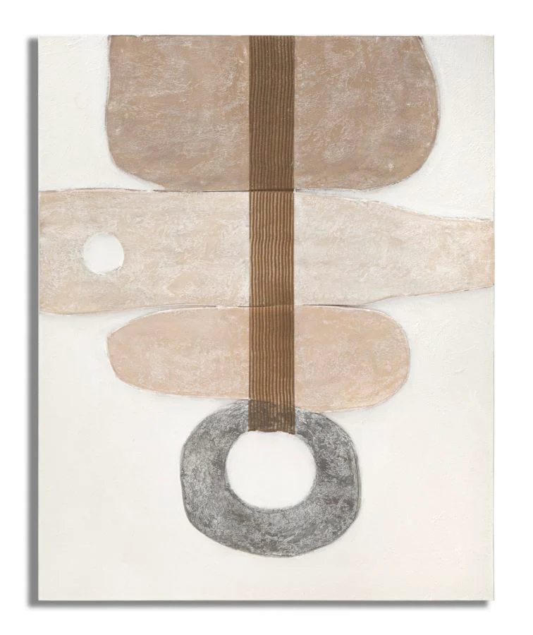 Dipinto Stony su Tela - 80x2,8x100 cm Elegante e Moderno